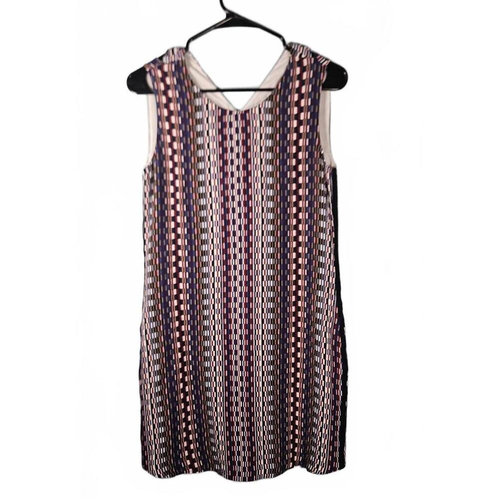 Armani Exchange Women's Sleeveless Geometric Multicolor Dress Size 2 Flaws‎